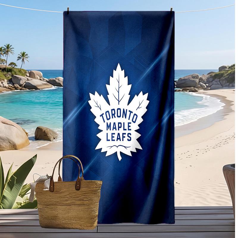 Asciugamano da Spiaggia Stampa Toronto Maple Leafs Morbido Portatile Asciugatura Rapida?Asciugamano Asciutto Per Piscina Vacanza Estiva Sport all'Aperto