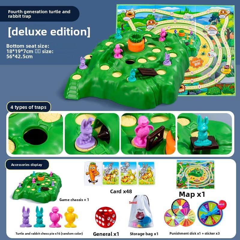 Juego de Mesa Desafío de Trampa para Conejos Para Niños Con Puzzle Multijugador y Diversión Estratégica