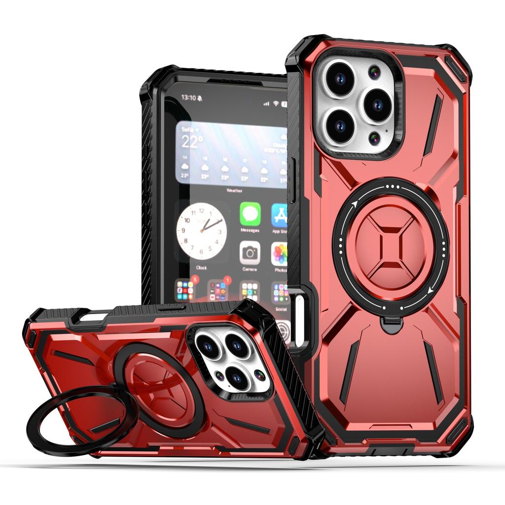 iPhone 16 Pro Max Gold Armor Case, magnetický kroužek, kompatibilní s 15 Pro, XR, 14, 11