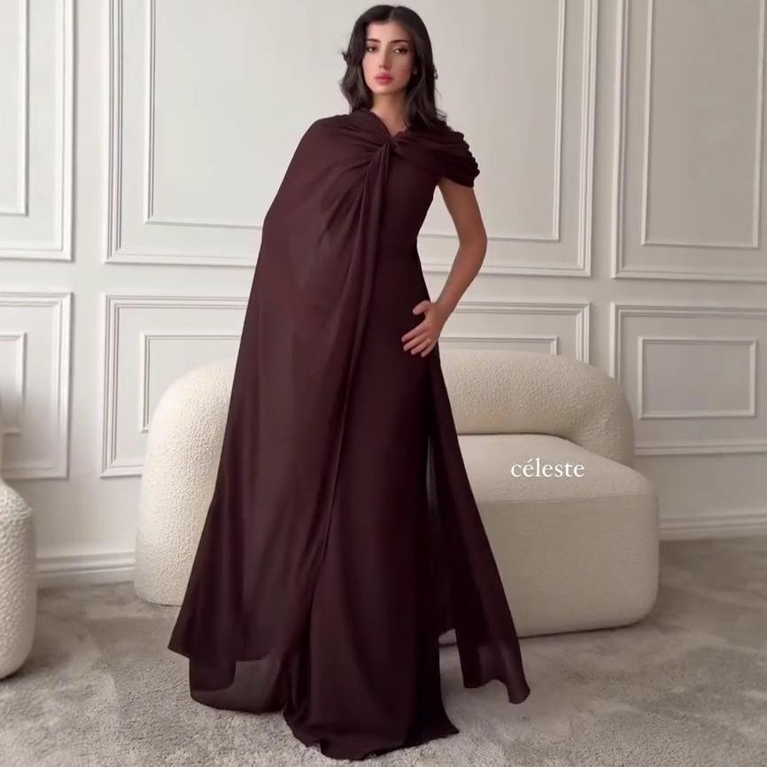 2025 Elegant Slimming Maxi Evening Dress - Women's Floor-length Summer Attire