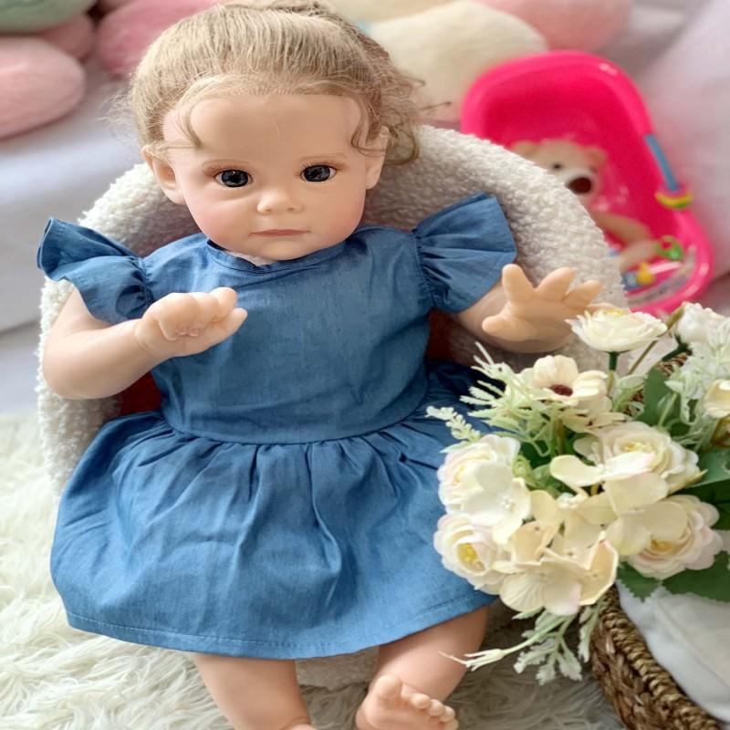 Cloth Body Simulation High Color Hair Transplant Rebirth Doll Cute Doll Toy Holiday Gift