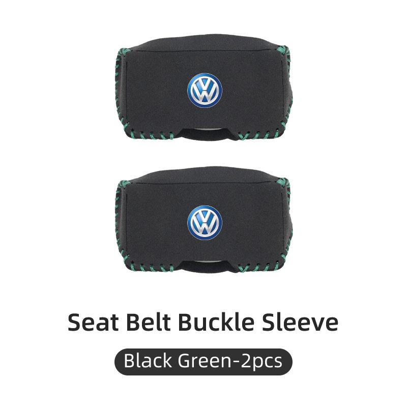 Car Suede Safety Belt Buckle Protector Cover Interior Accessories For VW Scirocco Jetta Beetle Passat Polo Tiguan Sharan Touran H22