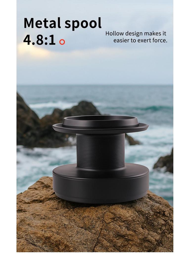 Anti-Seawater Metal Spinning Reel for Long-Cast Fishing with Sea Rod