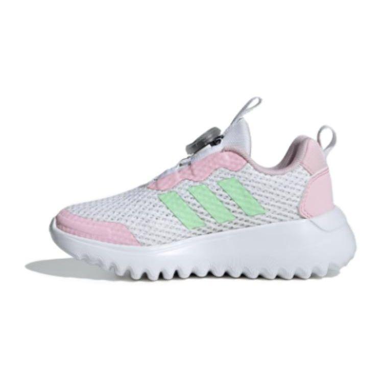 Adidas Activeflex Boa 3.0 Comfortable Versatile Shock Absorbing Durable Low Top Running Shoes Kids Running Shoes White Pink Yellow ID3375