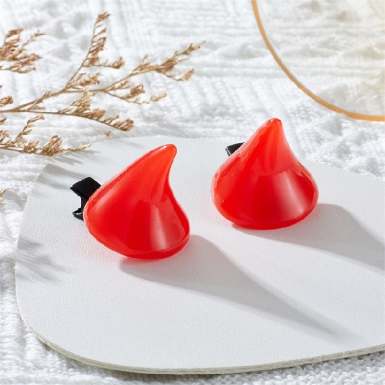 Gothic Horn Barrettes Devil Horn Hair Clips Halloween Christmas Costume