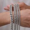 Vnox 18cm/20cm/22cm Stainless Steel Bold Cuban Bracelets for Men Women,6mm/8mm/10mm/12mm Width Miami Curb Links Wristband Gift