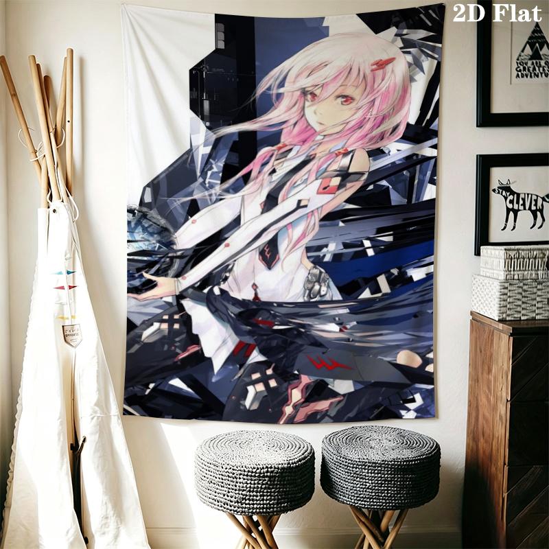 Guilty Crown Wall Tapestry Aesthetic Wall Hanging Printed Fabric Blanket Decorative Tapestries for Bedroom Living Room Home Decor