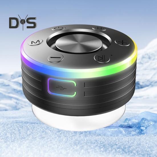 Bezdrátový reproduktor kompatibilní s Bluetooth s RGB LED světly IPX7 Vodotěsný Přenosný mini stereo reproduktor se snadným připojením