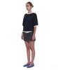 PARTIMENTO WOMEN Linen Oversized Ringer Crewneck Knit_Navy