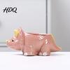 Creative Ceramic Planter for Desk Dinosaur Planter Cartoon Flower Pot with Drainage Hole Cute Small Succulents Windowsill Dino Plant Succulents,
