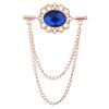 Latest Stylish Fashionable Metallic Crytal Tassel Pin Brooch Shirt Collar Pin Scarf Buckle Badge Corsage Brooches Women Men Jewelry AccessoriesFashion