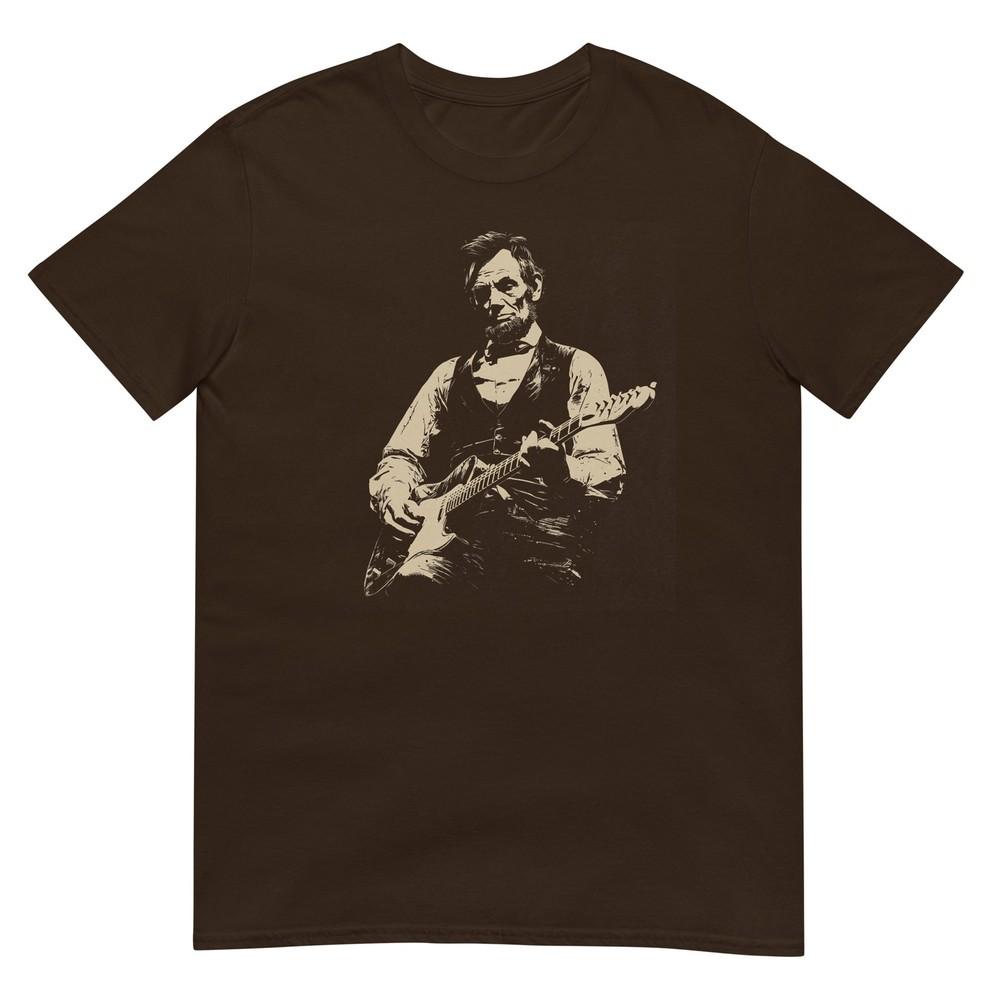 Abraham Lincoln Abe Lincoln Playing Guitar Retro Vintage Tshirt