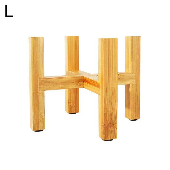 Pot Tray Wood Stable Anti-deformed Anti-crack Four Feet Pot Rack for Home