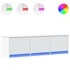 TV Cabinet with LED Lighting White 140 x 34 x 40 cm Engineered Wood