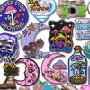 Hats Sew /Ironing Embroidered Patches Cartoon /Mushroom Planet Patch Iron On Patches For Clothing Thermoadhesive Patches Sew Badge 
