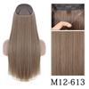 XINRAN Moda Damska Kolor Ombre Niewidoczny Długi Doczepiany Włos Syntetyczny Włókno Długie Falowane Ombre Cosplay Codzienne Noszenie Bez Klipsów Przedłużanie Włosów