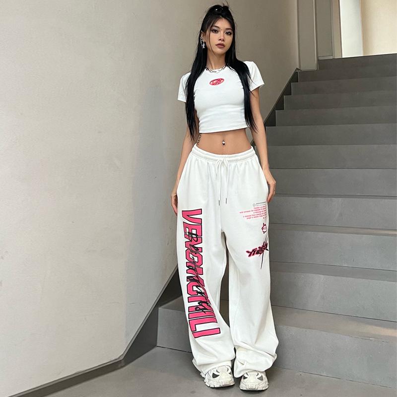 2024 Women's High Waist Slim Fit Printed Sports Pants - Loose, Comfortable, Trendy for Spring & Summer Dancing