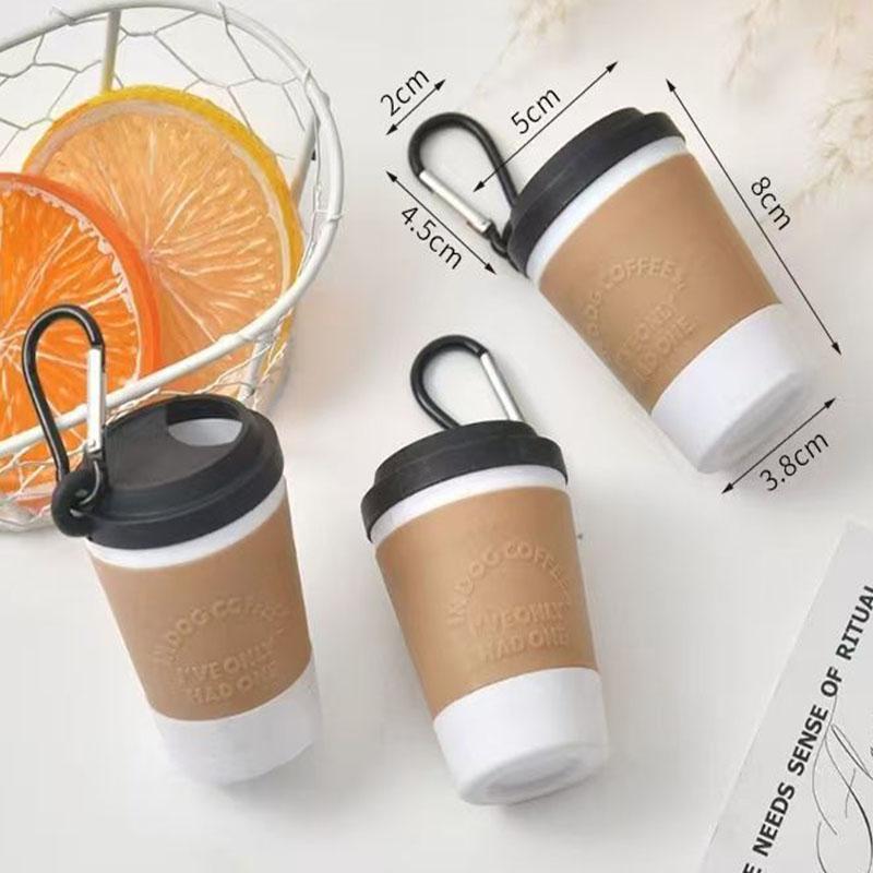 2026 NEW Pet Poop Trash Can Coffee Cup Design Portable Dispenser Outdoor Dog Walking Garbage Bag Storage Box Dog Garbage Storage