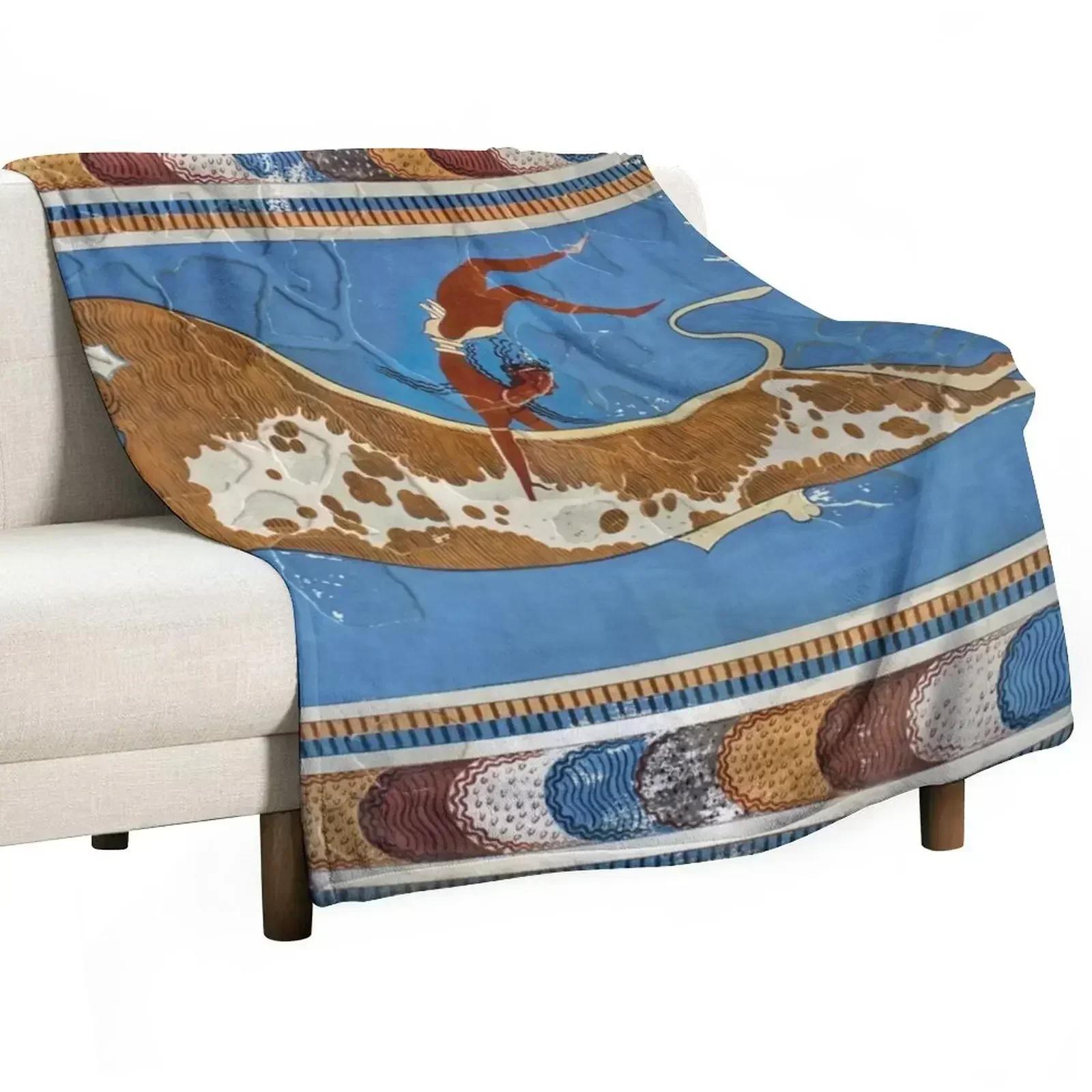 Minoan Throw Blanket Multi Use Warm Blanket for Living Room Bedroom 75X95CM