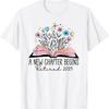 Floral Book A New Chapter Begins Retired T Shirt