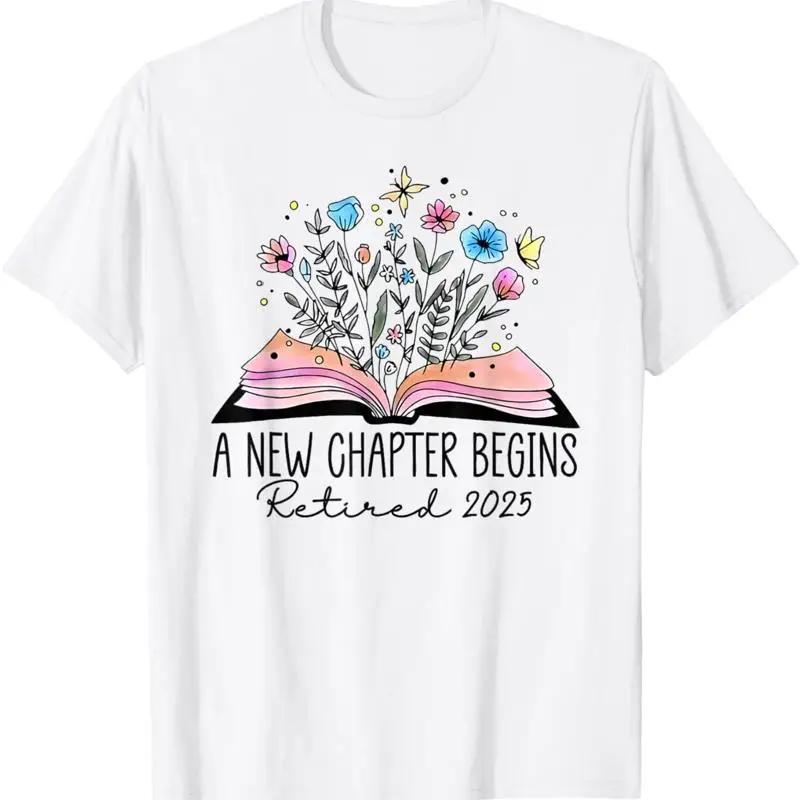 Floral Book A New Chapter Begins Retired T Shirt
