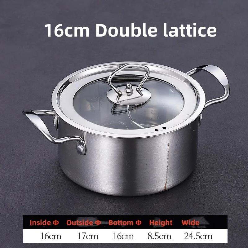soup chafing dish one person household induction gas cooker restaurant non stick pot stainless steel small noodles hot pot