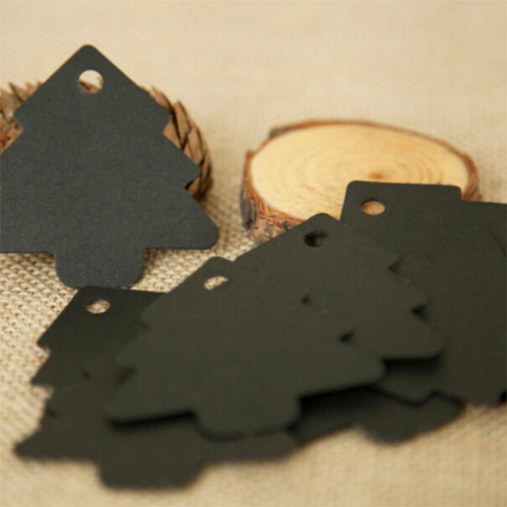 100PCS Hot Party Wedding Kraft Paper Christmas Tree Shape DIY Gift Tag