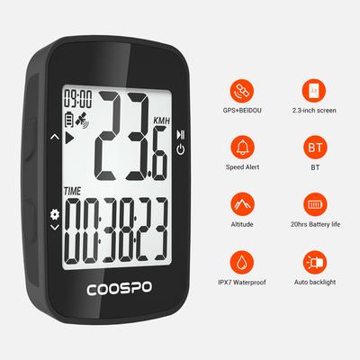 Bisiklet GPS Bilgisayarı Otomatik Arka Aydınlatmalı Çok İşlevli Kablosuz Bisiklet Bilgisayarı Su Geçirmez Kilometre Sayacı