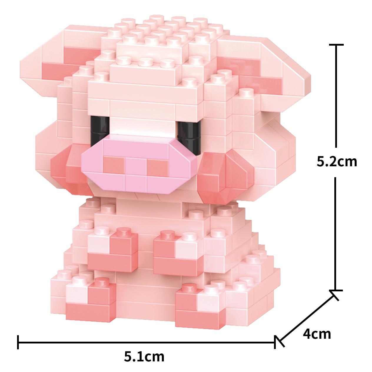 

Креативные строительные блоки 25 типов, милые животные, мультяшные модели, сделай сам, собирай фанатов, развивающие игрушки для детей, подарок для девочек Pig-179Pcs