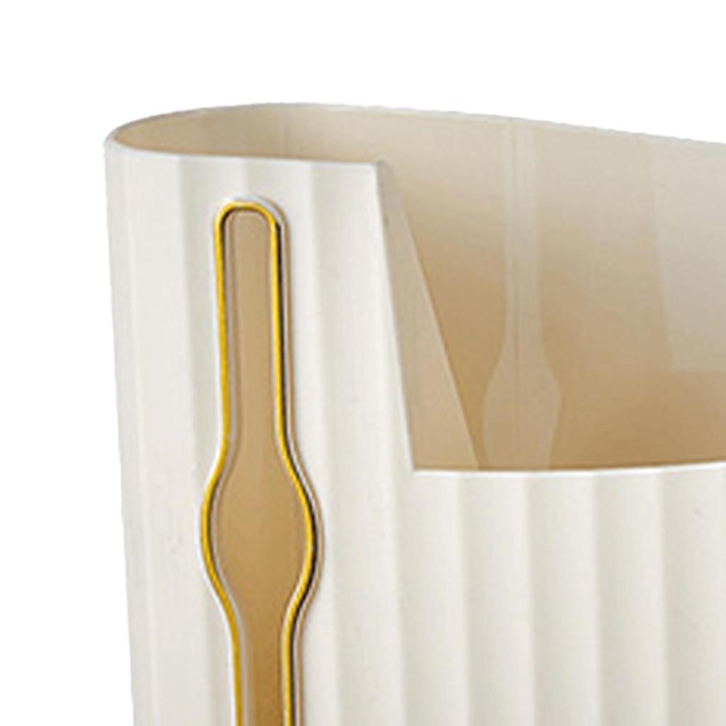 Garbage Bag Dispenser Wall Mounted Plastic Trash Bag Holder for Kitchen Bathroom Cream Color