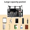 Walker Bag with Cup Holder Large Capacity Wheelchairs Storage Bag Folding Carry Storage Pouch Organizer for Seniors Elderly