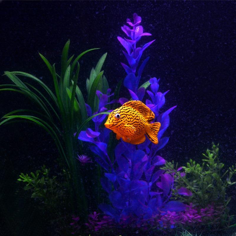Glow In The Dark Artificial Fish for Aquarium - Lifelike Tropical Fish Decoration Clownfish Guppy Angelfish Fake Ocean Ornaments