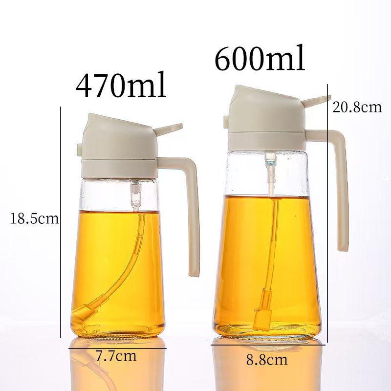 Olive Oil Sprayer for Cooking 2 in 1 Olive Oil Dispenser for Kitchen Gadgets Food-grade Oil Mister for Air Fryer Salad Frying