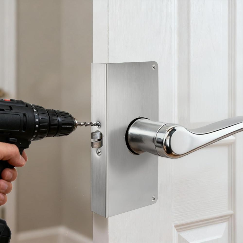 Stainless Steel Door Repair Plate Heavy Duty Lock Reinforcement Kit Door Lock Reinforcement Plate