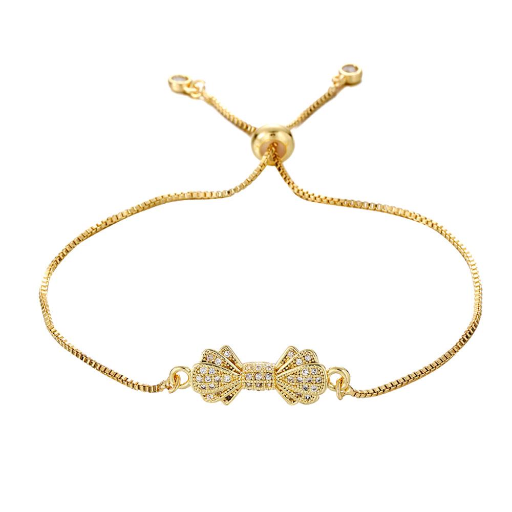 JYL TS Bracelet Women s  Minimalist Inlaid Zircon Adjustable Preserves Luck ZJ7111 тил синий