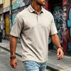 Men’s Casual Quick Dry Mesh Golf Polo Shirt Short Sleeve Lightweight Breathable Classic Fit Button Placket Top for Outdoor Sports Daily Wear