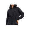 Nike Einfarbig Stehkragen Halb-Reißverschluss Lässiges Sport Langarm Sweatshirt Damen Oberteile Schwarz DQ5768-010