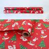 Weihnachtsgeschenkpapier 16ft/33ft Rentier Weihnachtsmann Geschenkpapier Weihnachtsglocke Verpackung