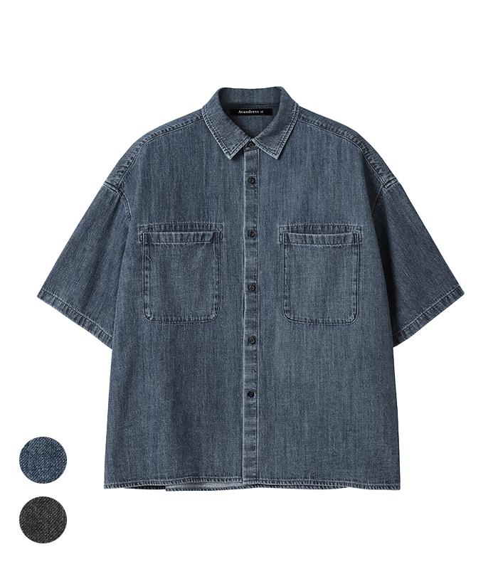 AVANDRESS [Set] Ice Denim Shirt + Ice Denim Cargo Shorts