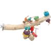 Perchoir ludique en bois avec jouets 30 cm