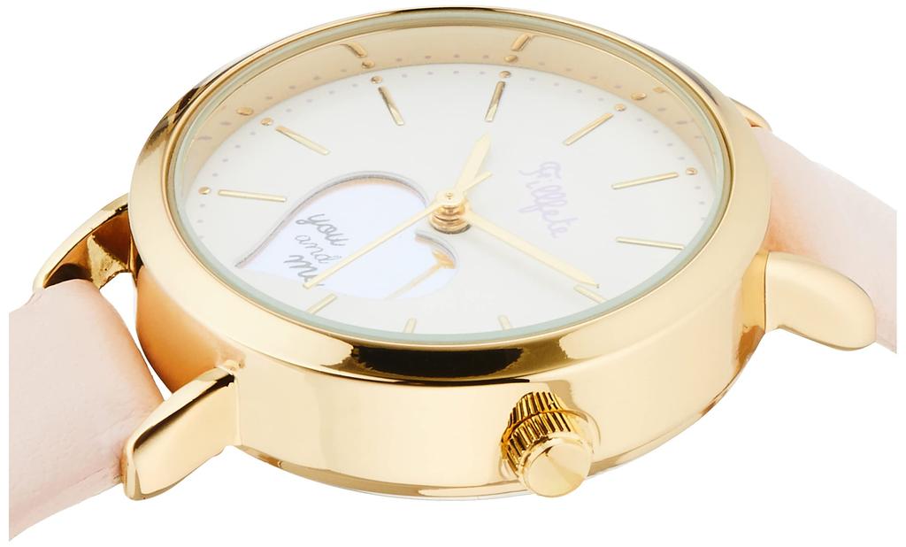 [Fieldwork] Watch Analog Shake Gold Leather Strap KDS012-3 Women's Pink