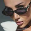 New fashionable and simple small frame sunglasses, European and American high-end retro sunglasses, anti-ultraviolet women's tide street shooting