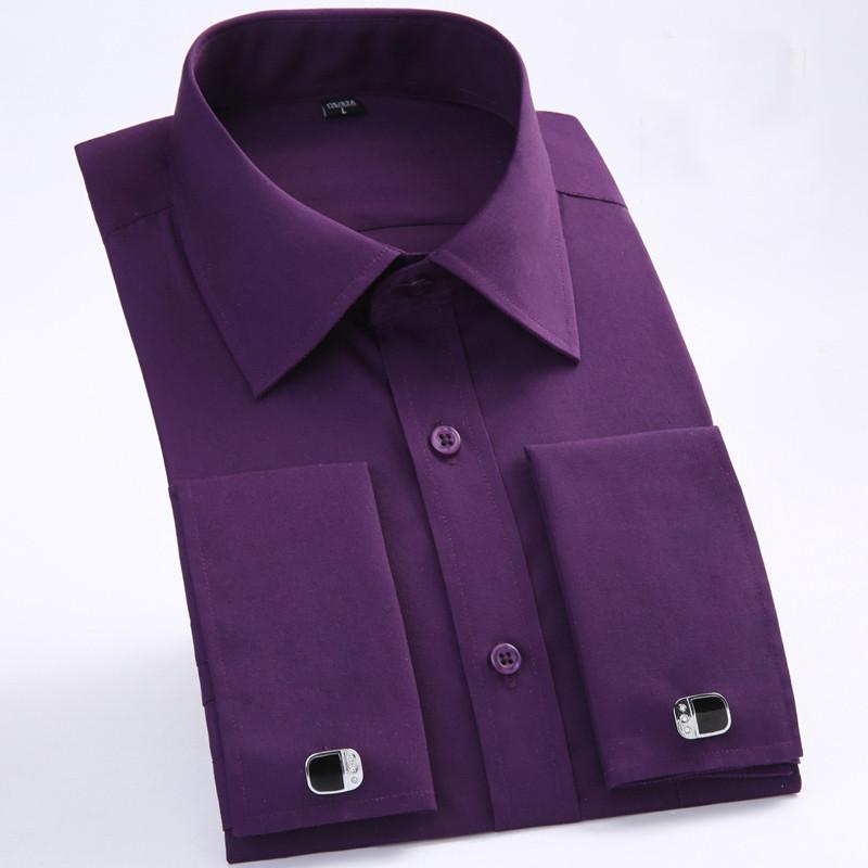 Loose Business Men's French Cufflink Shirt Men's White Shirt Gala Men's Clothing