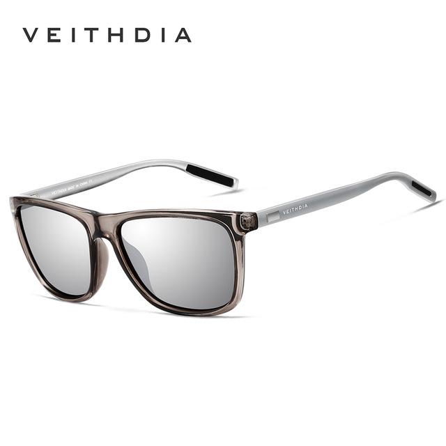 VEITHDIA zīmola Saulesbrilles Unisex Retro Aluminum+TR90 Saulesbrilles Polarized Lens Vintage Eyewear Saulesbrilles Vīriešiem/Sievietēm 6108