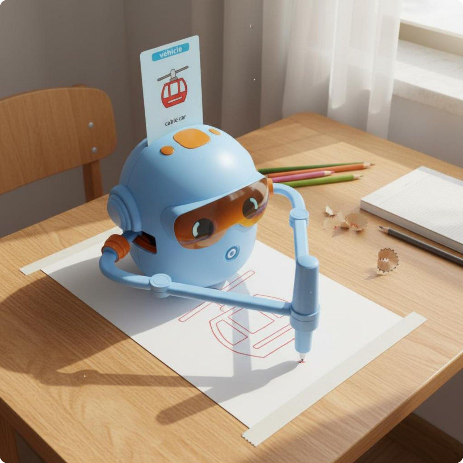 Automatic Drawing Robot Early Learning Intelligent Sketching Play and Learn Creative Doodler синий