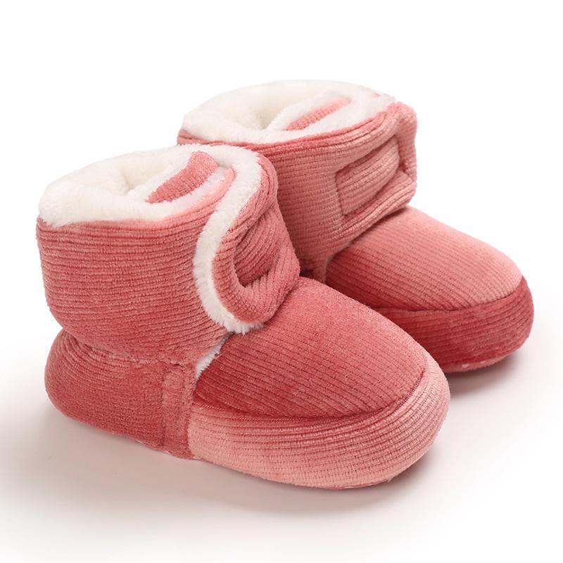Velvet Snow Boots: Warm Cotton Shoes for 0-1 Year Old Babies, Boys & Girls, with Soft Soles
