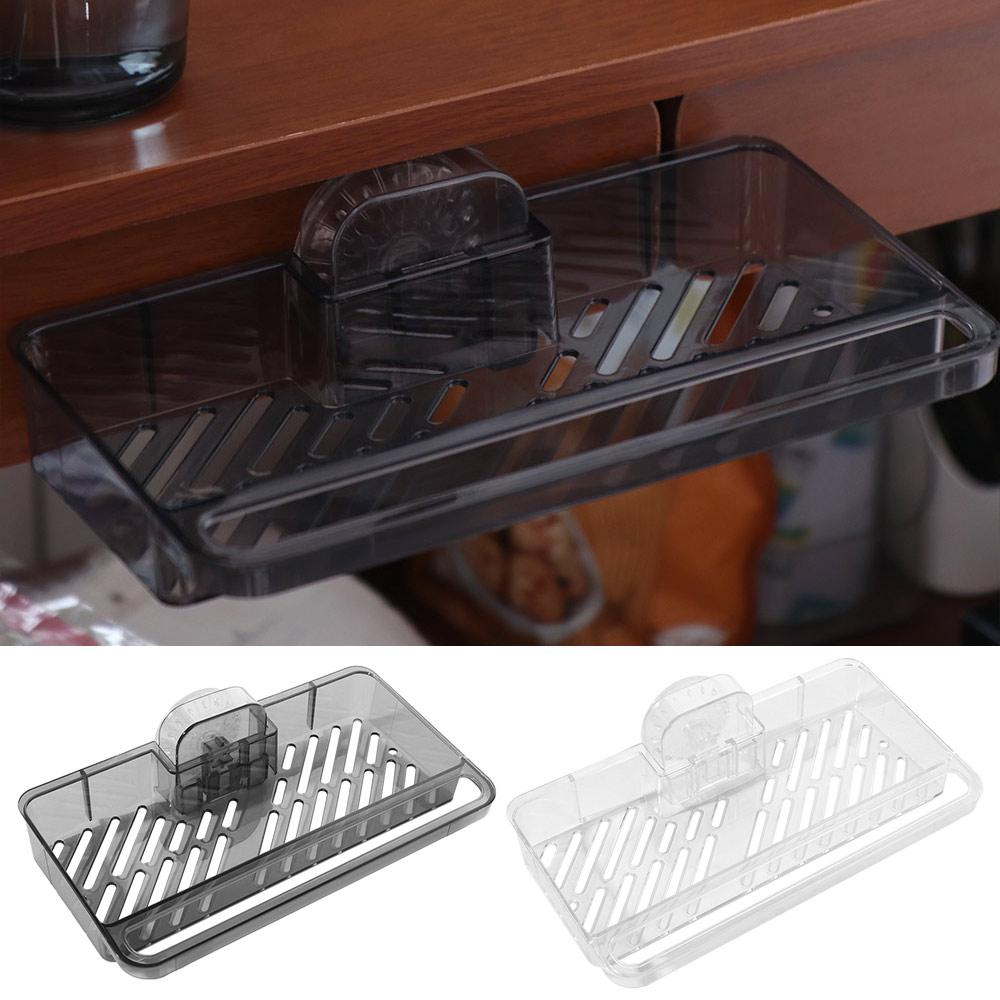Transparent Suction Cup Shower Shelf Removable Wall-Mounted Storage Holder  Bathroom Accessories