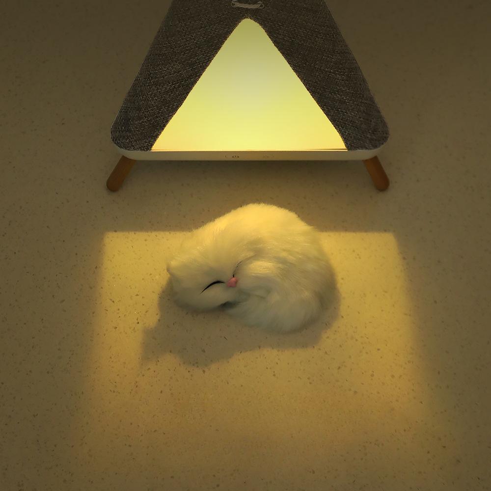 Cat BT Speaker Bedside Lamp Dimmable Tent Shaped Table Decoration Lamp Atmosphere Light for Living Room