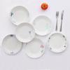 Korean Style Round Soup Plate - 8 Inch Creative Bone China Ceramic Dinnerware