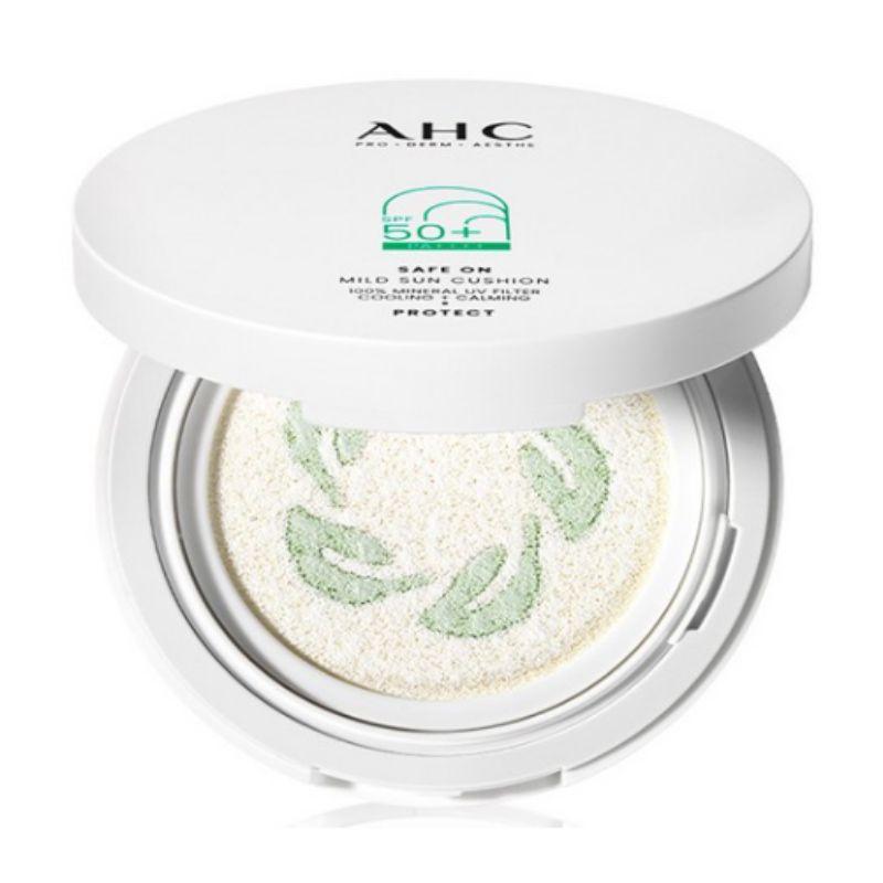 AHC Safe On Mild Sun Cushion SPF50+ PA++++ 25 г Легкая УФ-защита Корейский Солнечный Кушон